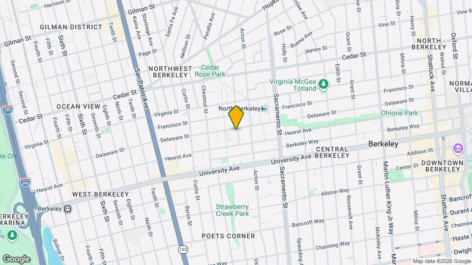 1806 Franklin St, Unit A Map and Location Details