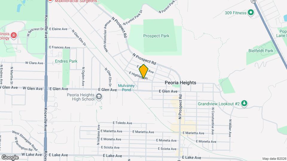 1016 E Highland Pl Mapa y Detalles de la Ubicación