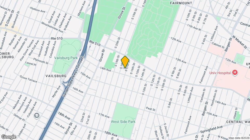 445 S 17th St, Unit 1 Map and Location Details