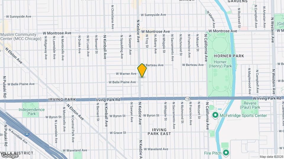 3151 W Belle Plaine Ave, Unit 1 Map and Location Details