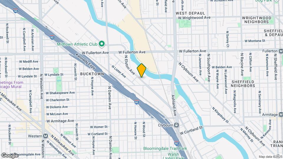 2155 N Elston Ave Map and Location Details