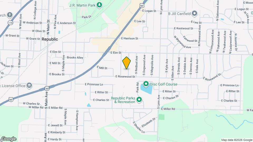 203 S White Oak Ave Map and Location Details