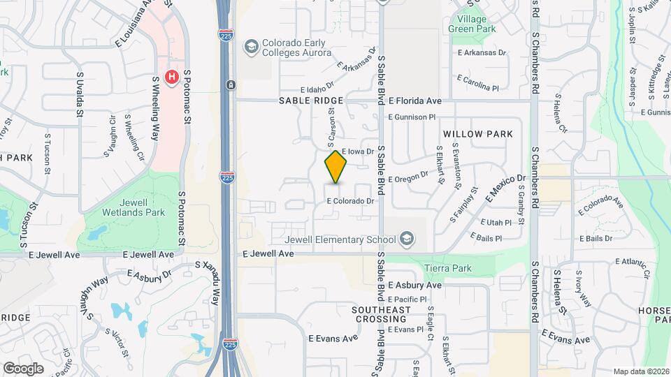 14256 E Montana Cir Map and Location Details
