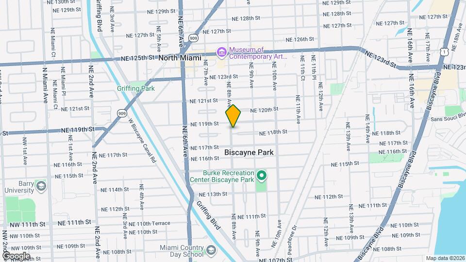 801 NE 118th St Map and Location Details