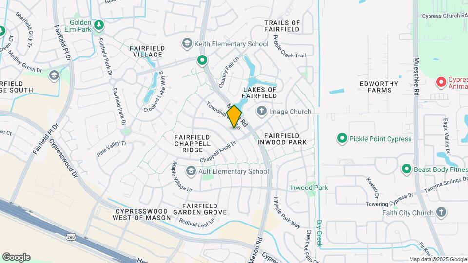 15710 Cascading Brook Way Map and Location Details