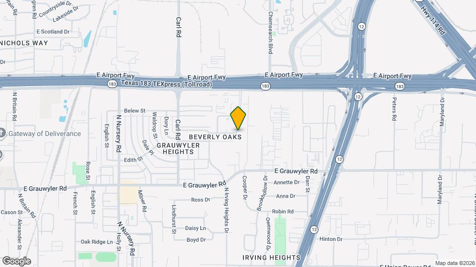 1600 Brentwood Dr Map and Location Details
