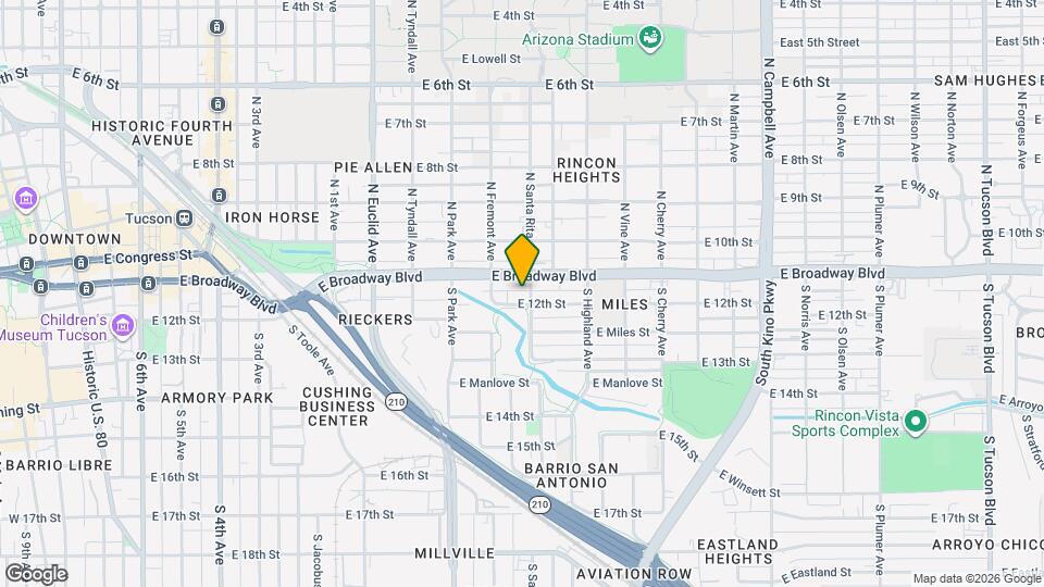 1143 E 12th St Map and Location Details