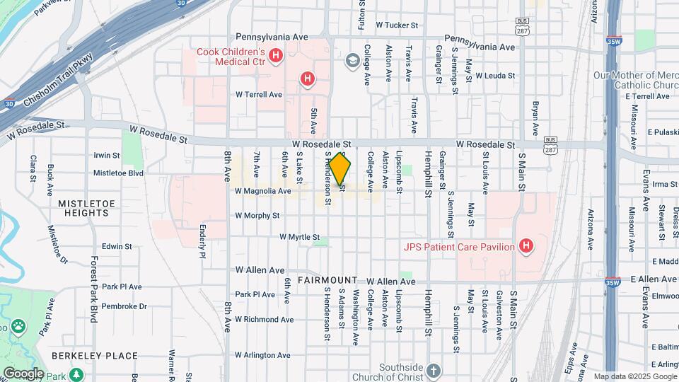 1117 W Magnolia Ave Map and Location Details