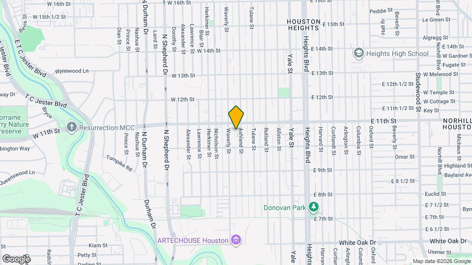 1035 Ashland St Map and Location Details