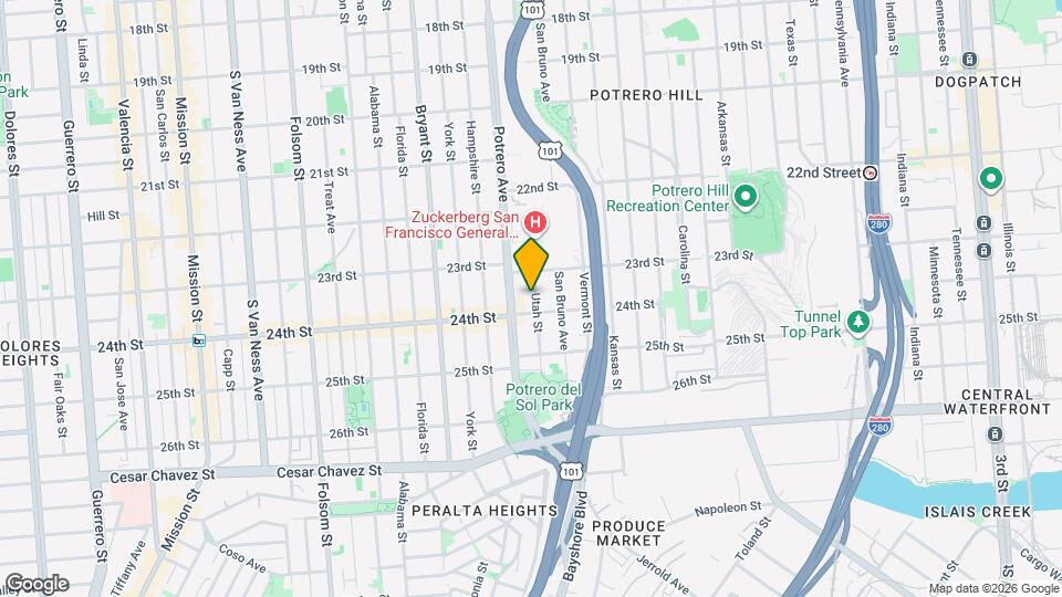 1266 Utah St Map and Location Details