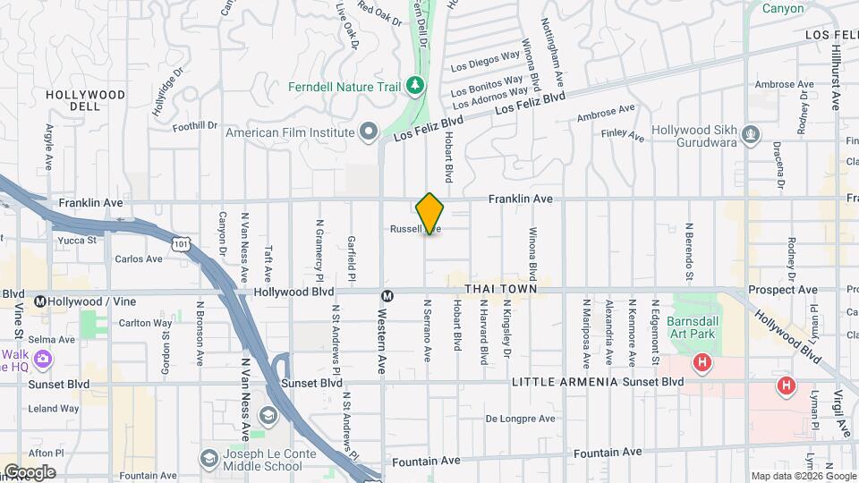 1804 N Serrano Ave Map and Location Details