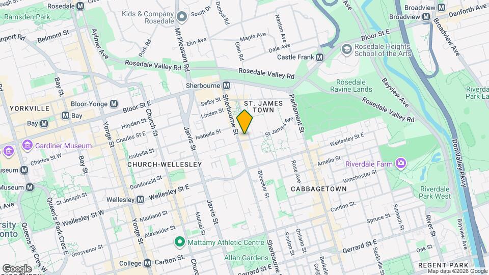 555 Sherbourne St Map and Location Details