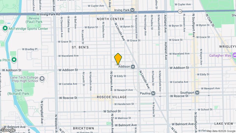 1928 W Addison St Map and Location Details