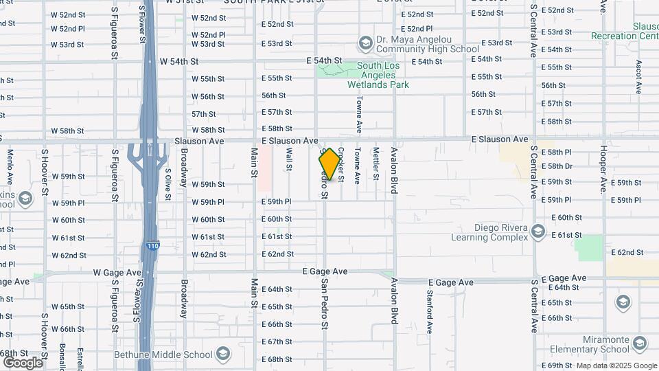 5922 S San Pedro St Map and Location Details