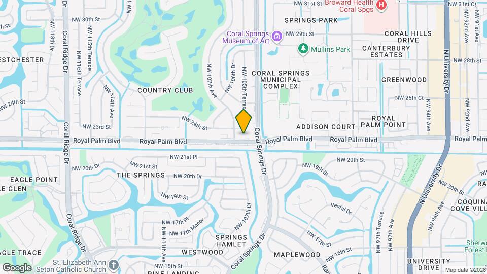10623 Royal Palm Blvd Mapa y Detalles de la Ubicación