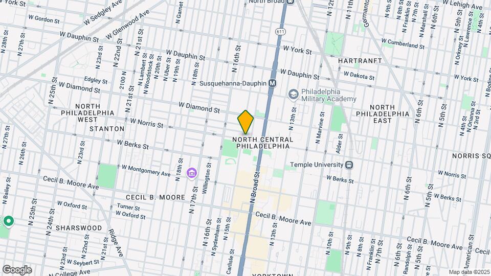 1437 W Norris St Mapa y Detalles de la Ubicación