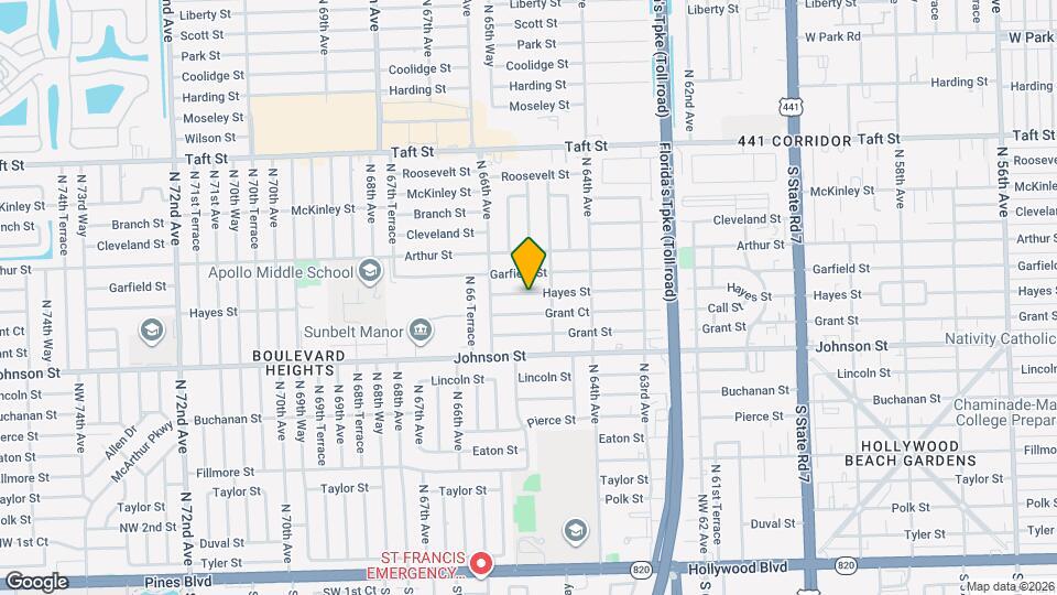 6530 Hayes St Map and Location Details
