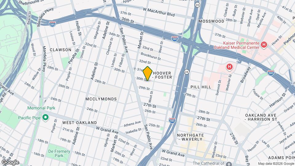 827 30th St, Unit A Map and Location Details