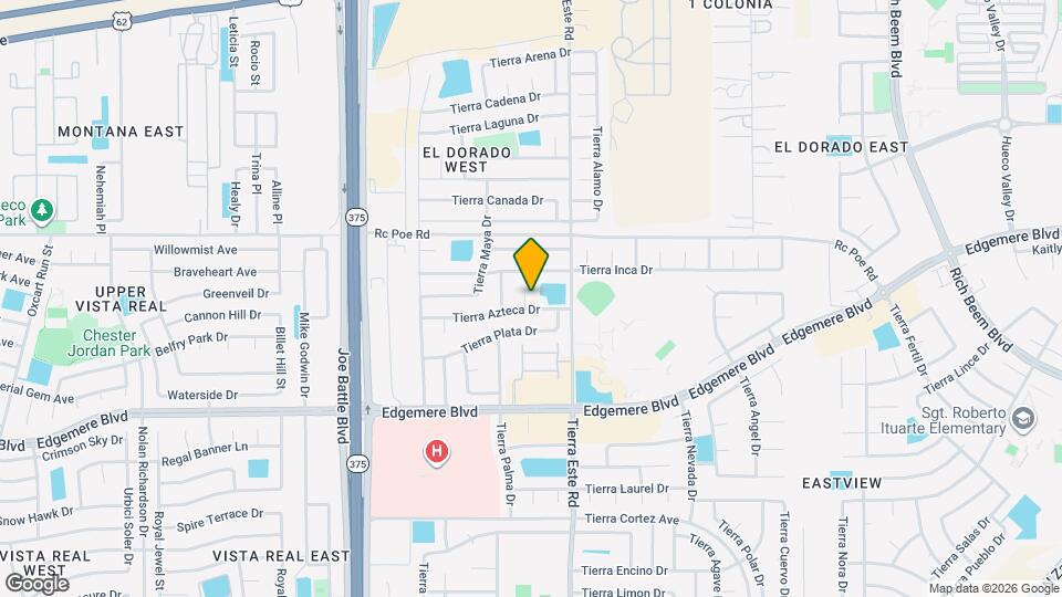 3604 Tierra Real Way Map and Location Details