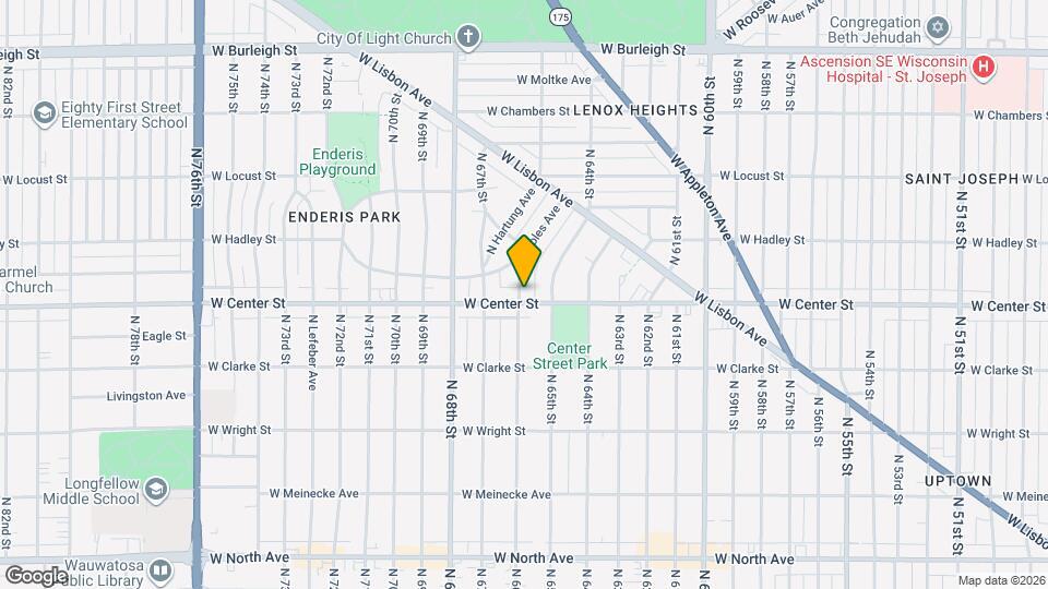6528 W Center St Map and Location Details