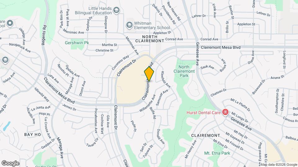 4115 Clairemont Mesa Blvd Map and Location Details