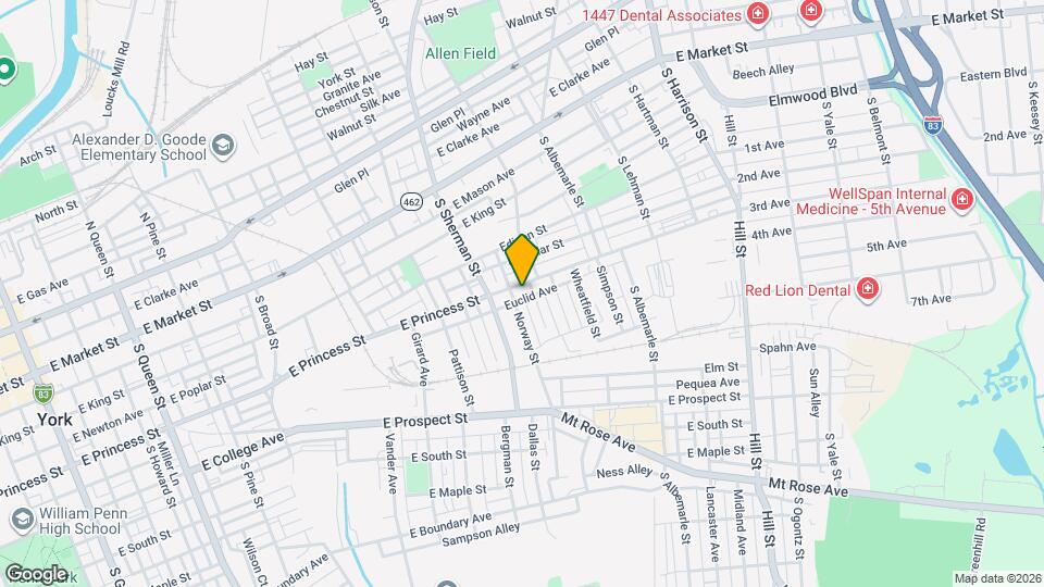 860 E Princess St Map and Location Details