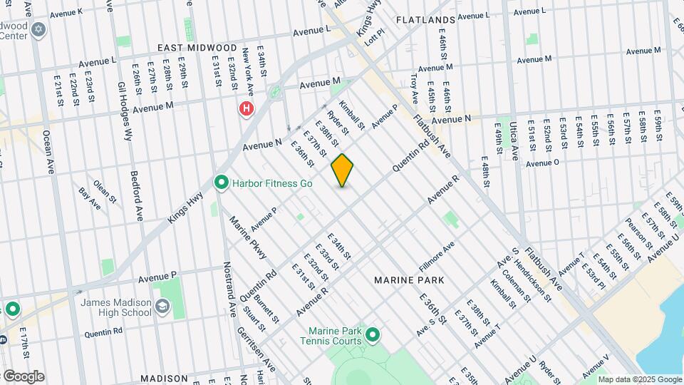 1655 E 36th St Map and Location Details