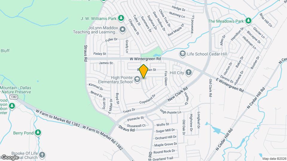 1327 Falcon Hollow Ln Mapa y Detalles de la Ubicación