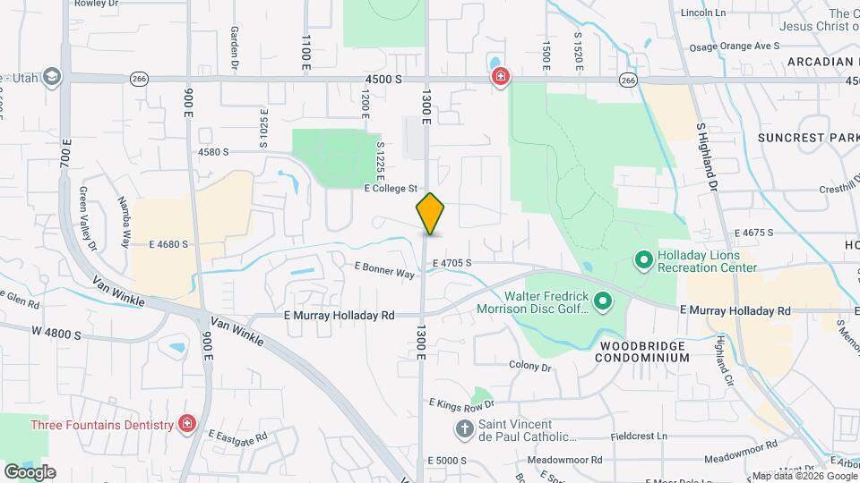 4675 S 1300 E Map and Location Details