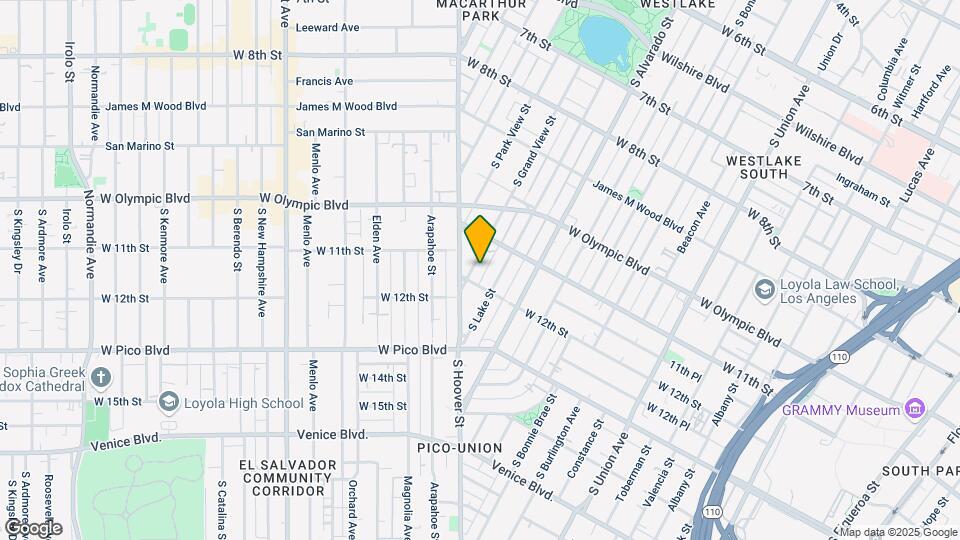 1138 S Grand View St Map and Location Details