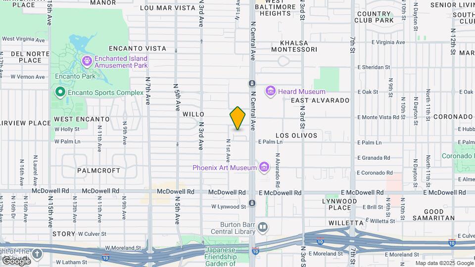 50 W Palm Ln Map and Location Details