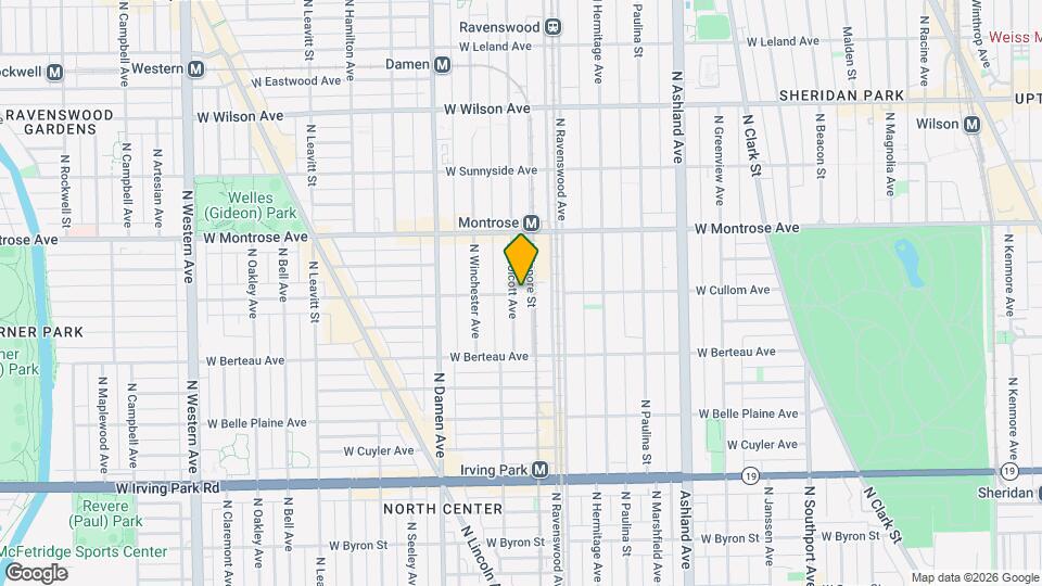 4301 N Wolcott Ave Map and Location Details