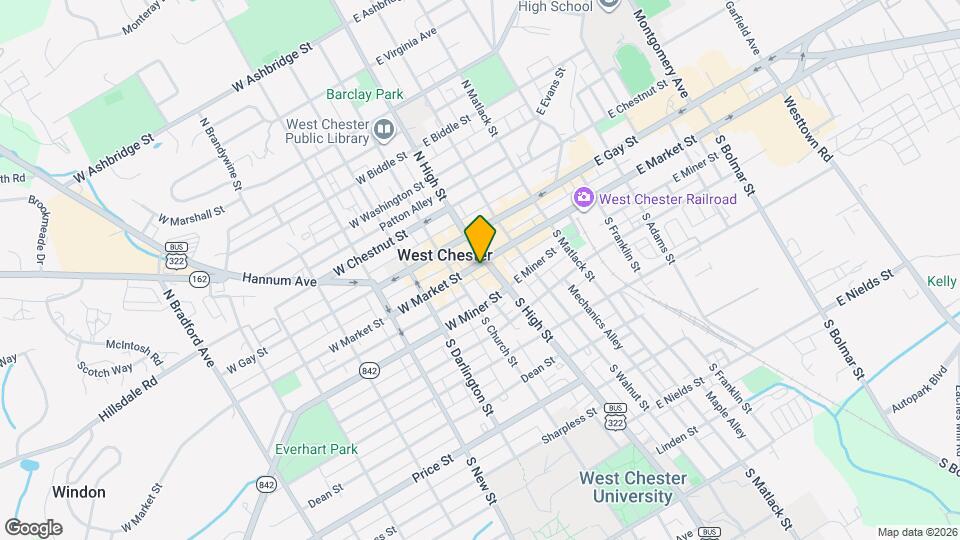 10 W Market St Mapa y Detalles de la Ubicación