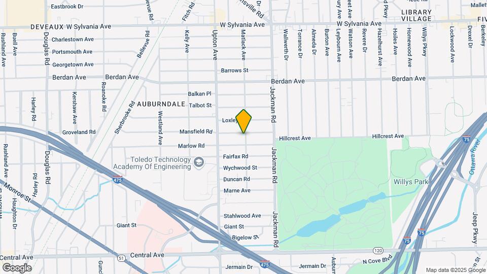 1803 Mansfield Rd Map and Location Details