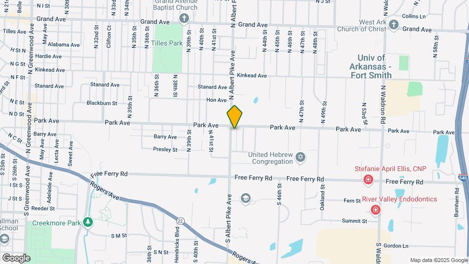 312 N Albert Pike Ave Map and Location Details