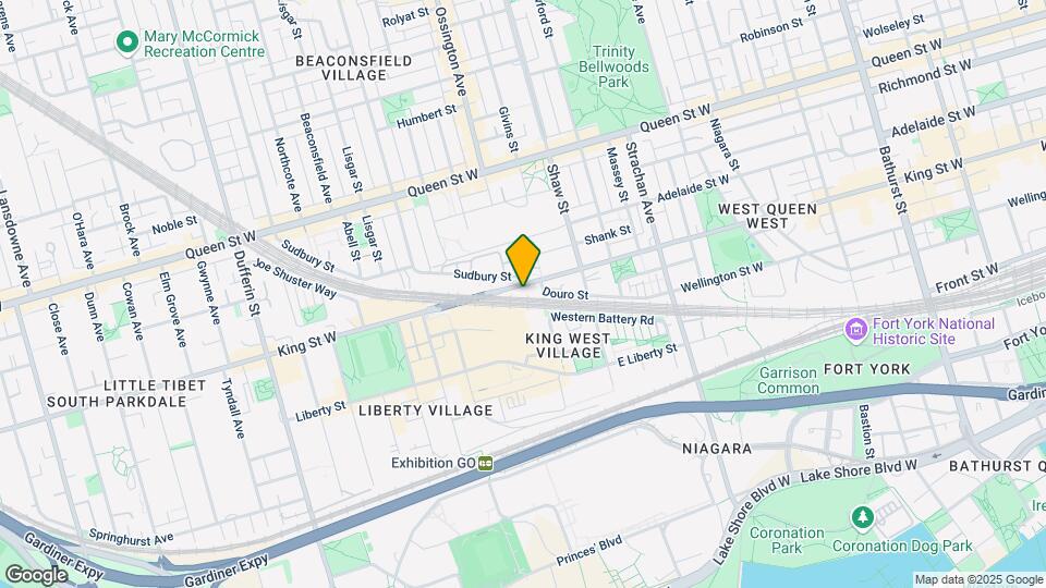 1071 King West Map and Location Details