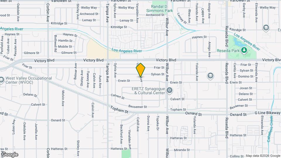 19103 Erwin St Map and Location Details