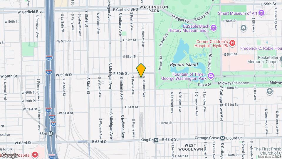 5918 S Calumet Ave, Unit G Mapa y Detalles de la Ubicación