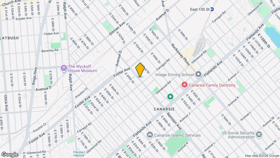 1037 Remsen Ave Mapa y Detalles de la Ubicación