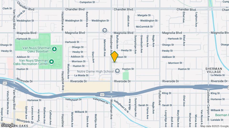 4930 Woodman Ave Map and Location Details
