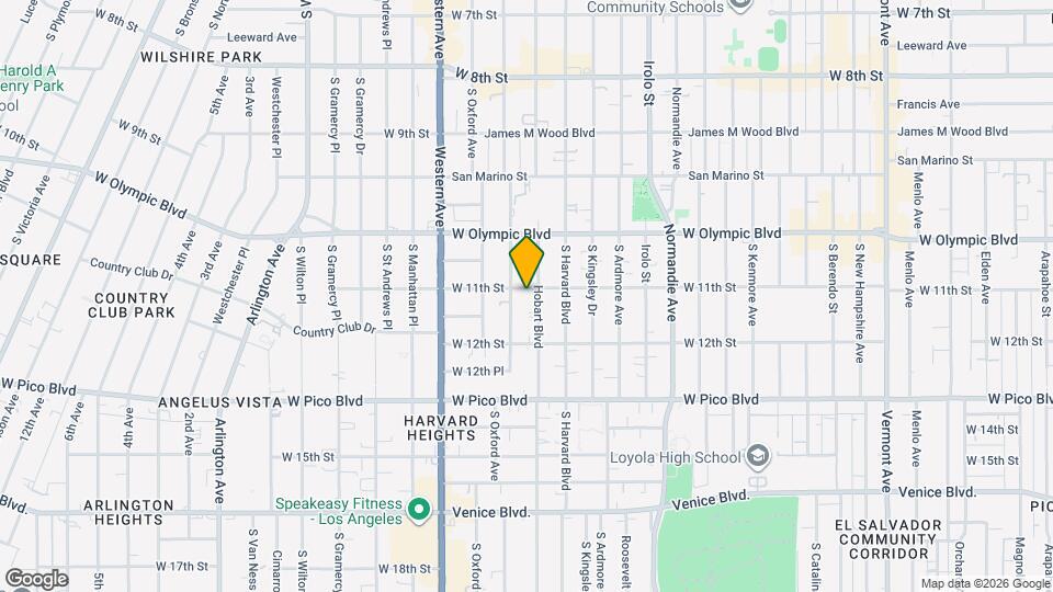 1107 1/2 S Hobart Blvd Map and Location Details