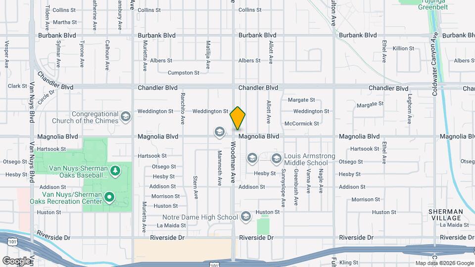 5202 Woodman Ave Mapa y Detalles de la Ubicación