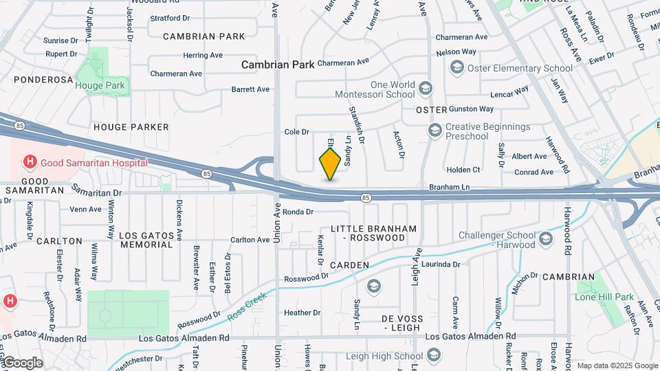 14813 Branham Ln Map and Location Details