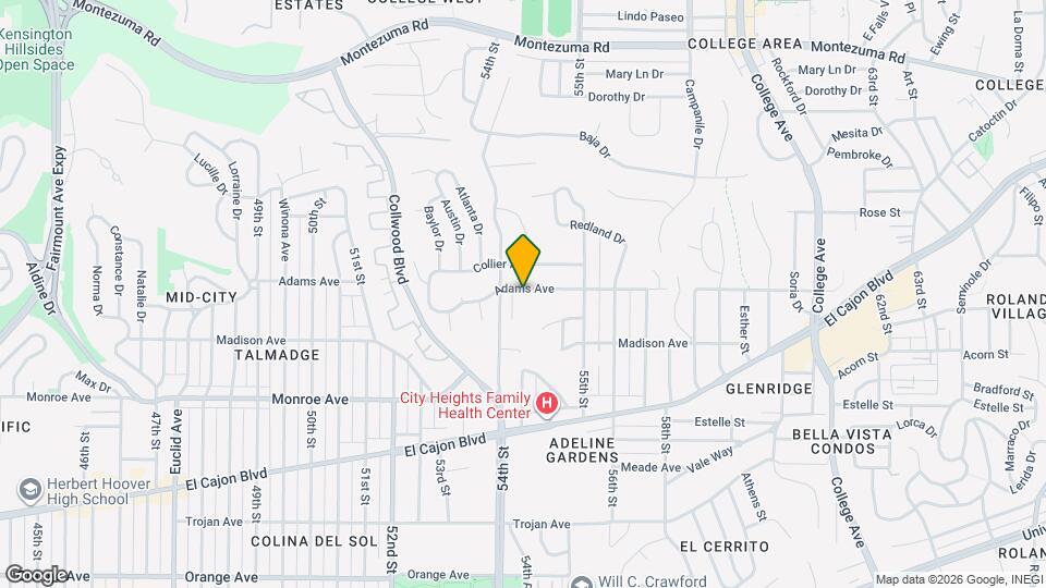 5425 Adams Ave Map and Location Details