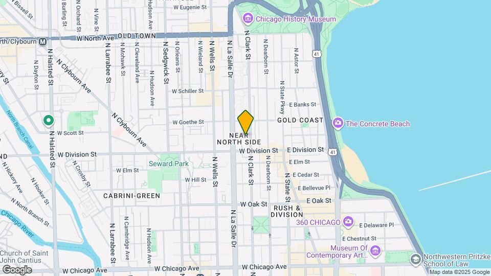 1206 N Clark St Map and Location Details