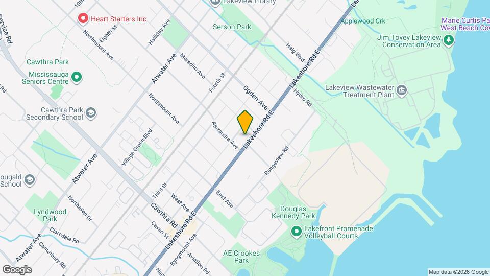 939 A Lakeshore Rd E Map and Location Details