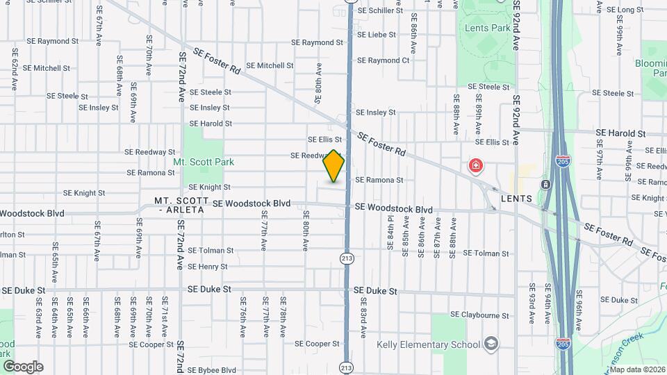 8108 SE Knight St Map and Location Details