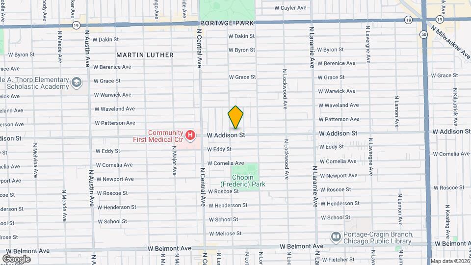 5452 W Addison St, Unit First Floor Map and Location Details