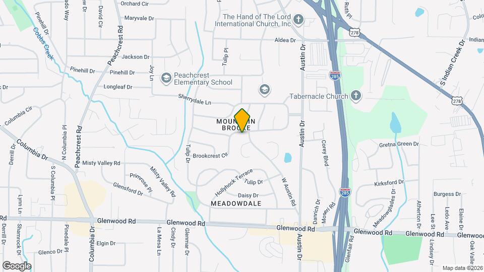 3721 Brookcrest Cir Map and Location Details