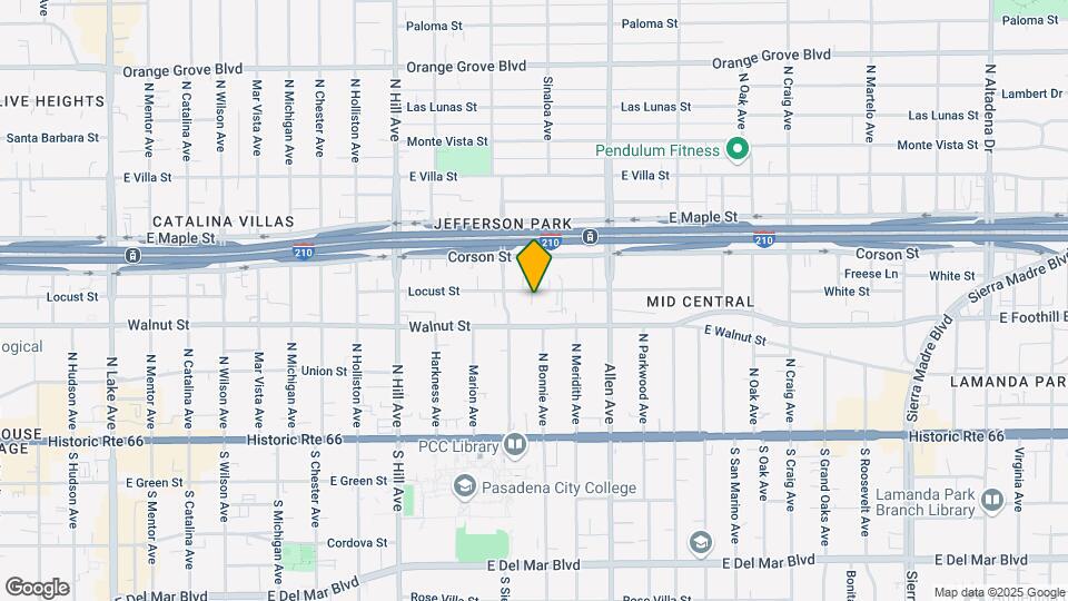 1666 Locust St Map and Location Details